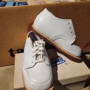 Classic White Leather Kid's Shoes